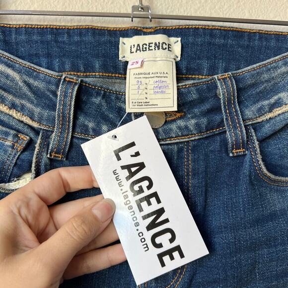 NWT L’Agence The Affair Flared Denim Jeans in Monterey Size 25 - Picture 3 of 5